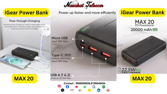 iGear Max 20 PD Powerbank: Unleash Unstoppable Power On the Go!