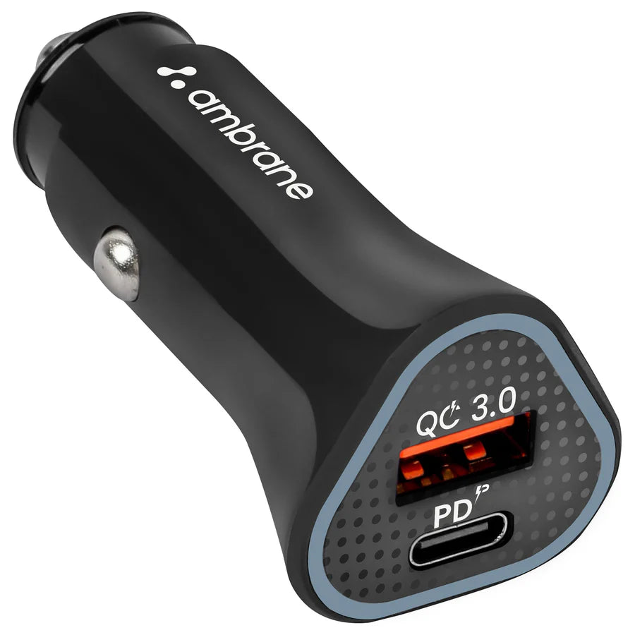 Ambrane 38W Fast Car Charger with Quick Charge 3.0 - Nazakat Telecom