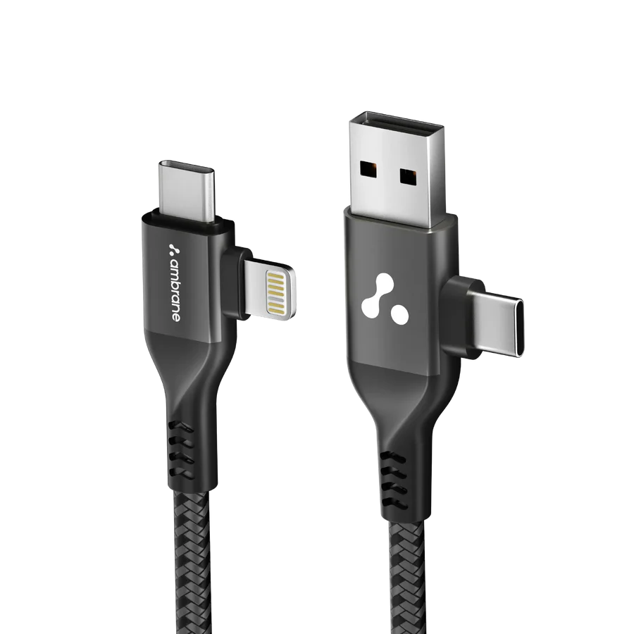 Ambrane 4 in 1 Fast Charging Cable (AC4CL-15) - Nazakat Telecom