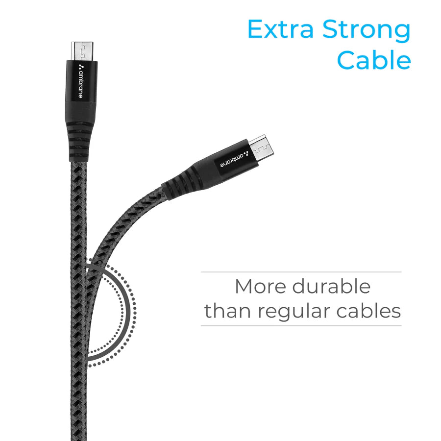 Ambrane BCM-15 is a fast-charging Micro USB cable - Nazakat Telecom