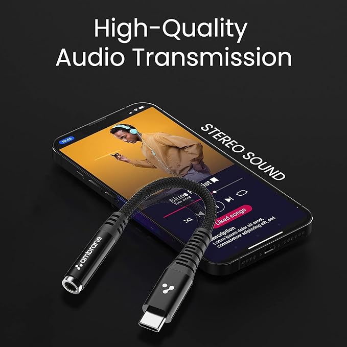 Ambrane Type C to 3.5 mm Audio Jack Connector - Nazakat Telecom