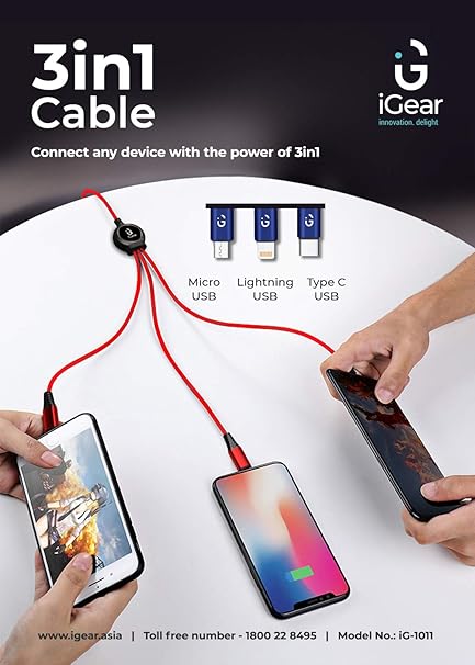 iGear 3 in 1 Cable - Nazakat Telecom