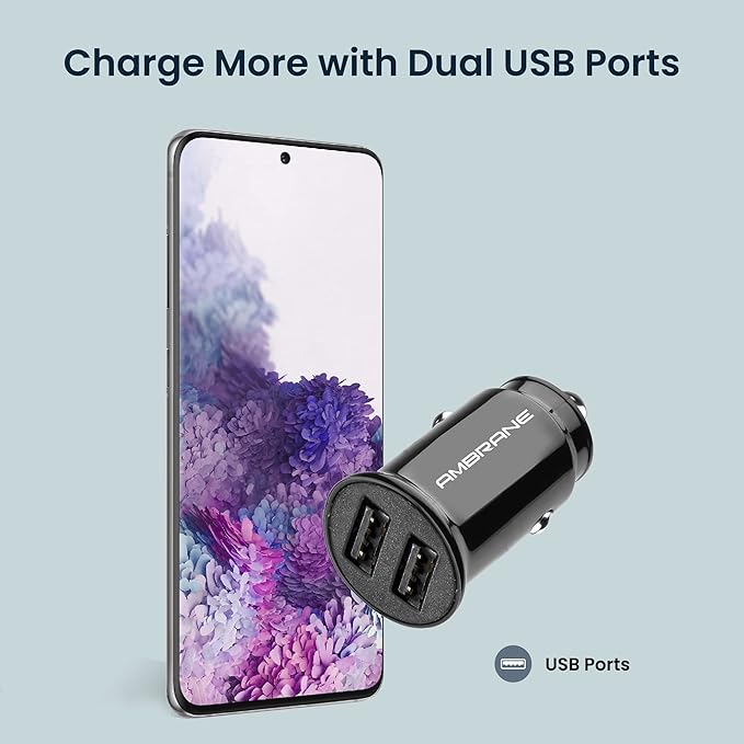 Ambrane Acc-56 Dual Port Car Charger - Nazakat Telecom