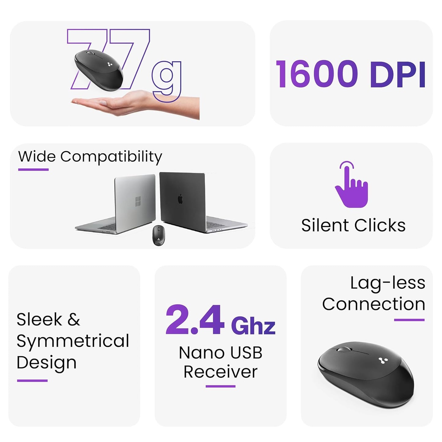 Ambrane Sliq-2 Wireless Mouse - Nazakat Telecom