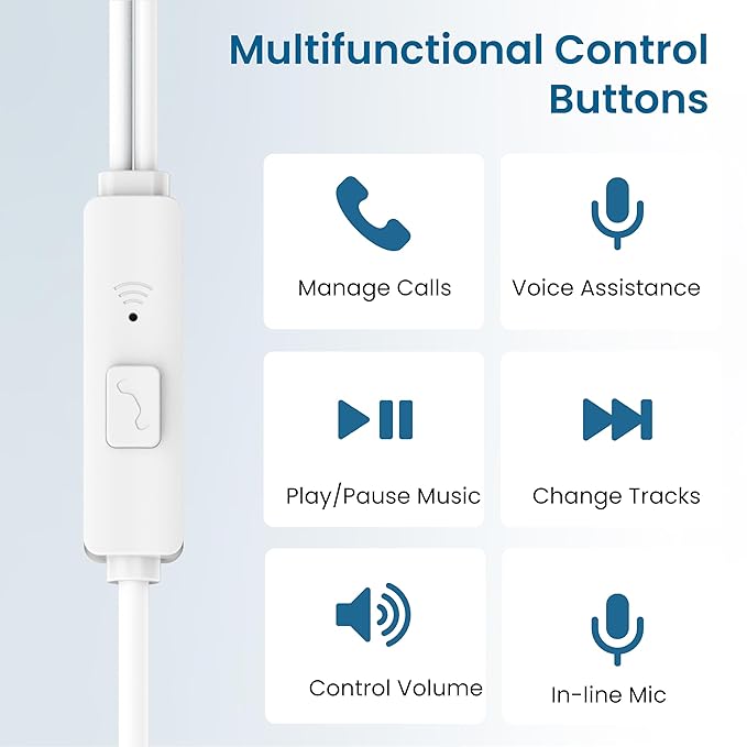 Ambrane Type-C Wired Earphones (Beats T03)