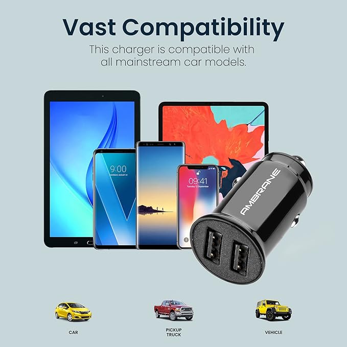 Ambrane Acc-56 Dual Port Car Charger - Nazakat Telecom