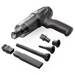 Ambrane 12kPA Powerful Suction 80W Wireless Hand Vacuum & Air Blower 2-in-1 Wireless Vacuum Cleaner, BLDC Motor HEPA Filter, Compact & Lightweight for Car, Home use, & Pet Hair (Mini Vac 02, Black)