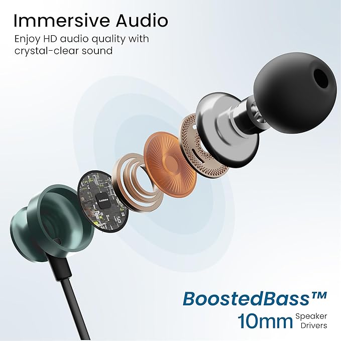 Ambrane Type-C Wired Earphones (Beats T03)