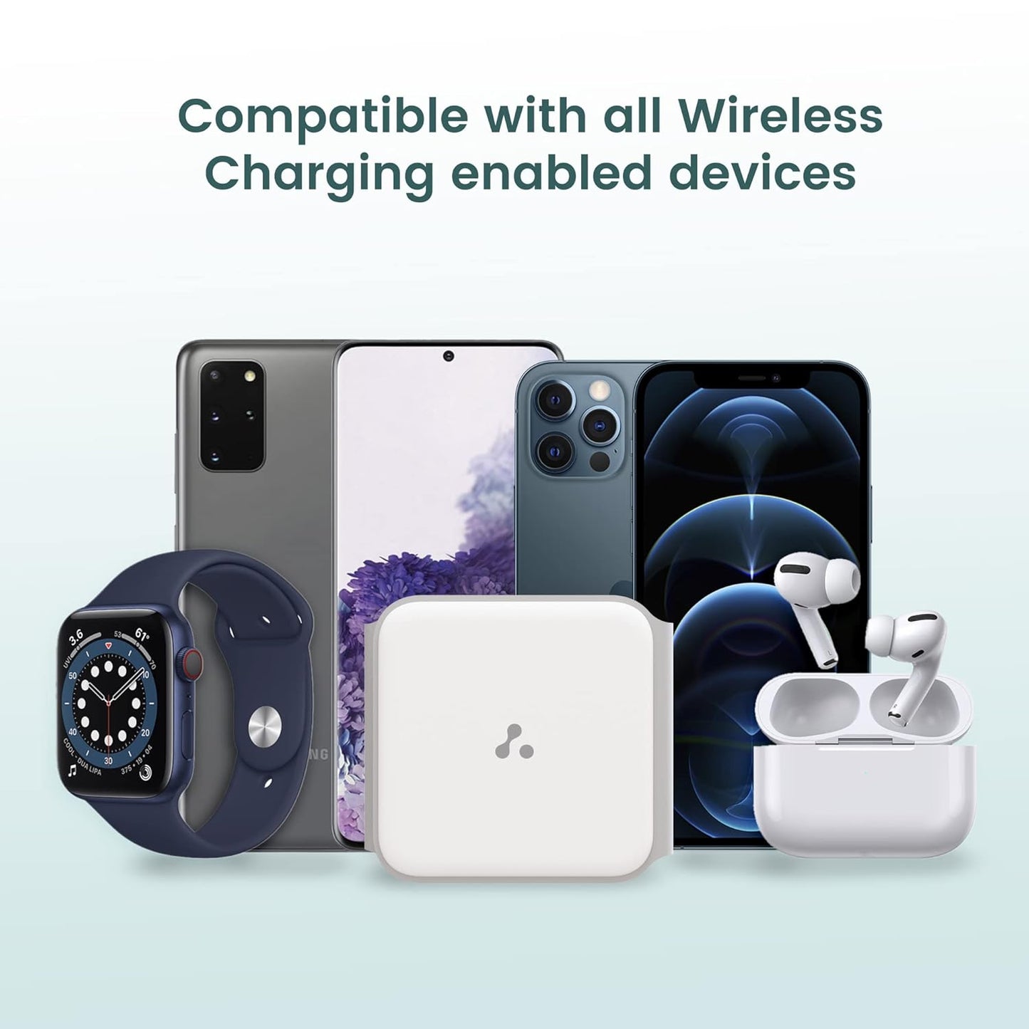 Ambrane 3-in-1 Wireless Charger with 20W Boosted Speed - Nazakat Telecom
