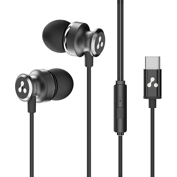 Ambrane Type-C Wired Earphones (Beats T03)