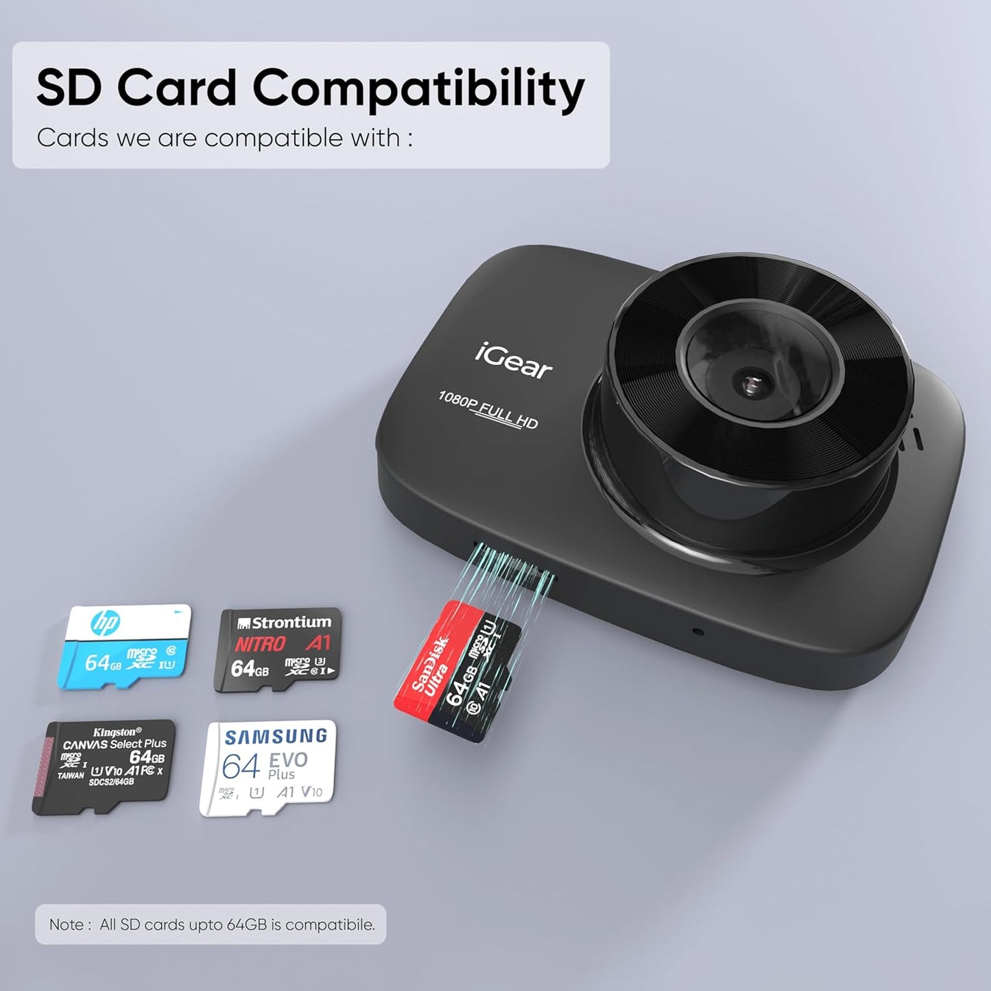 iGear VueCam Full HD 1080P Car Dash Cam