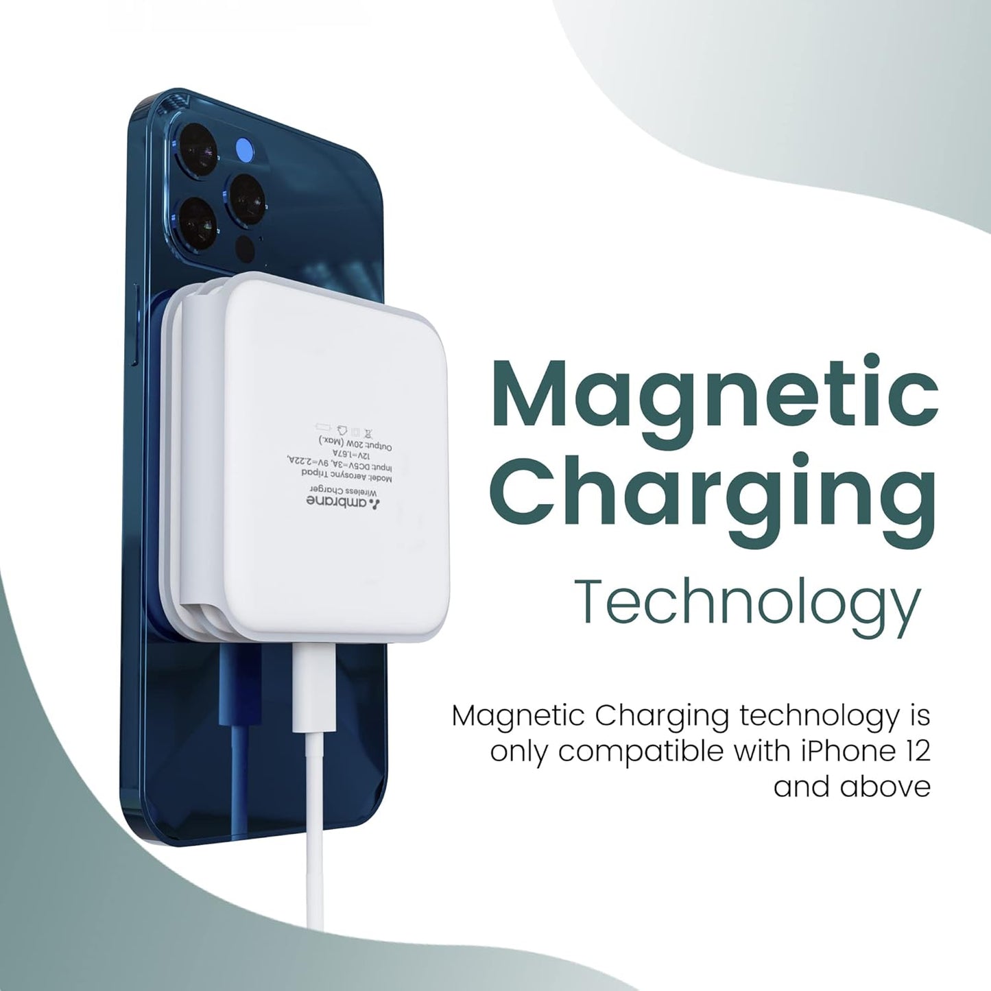 Ambrane 3-in-1 Wireless Charger with 20W Boosted Speed - Nazakat Telecom