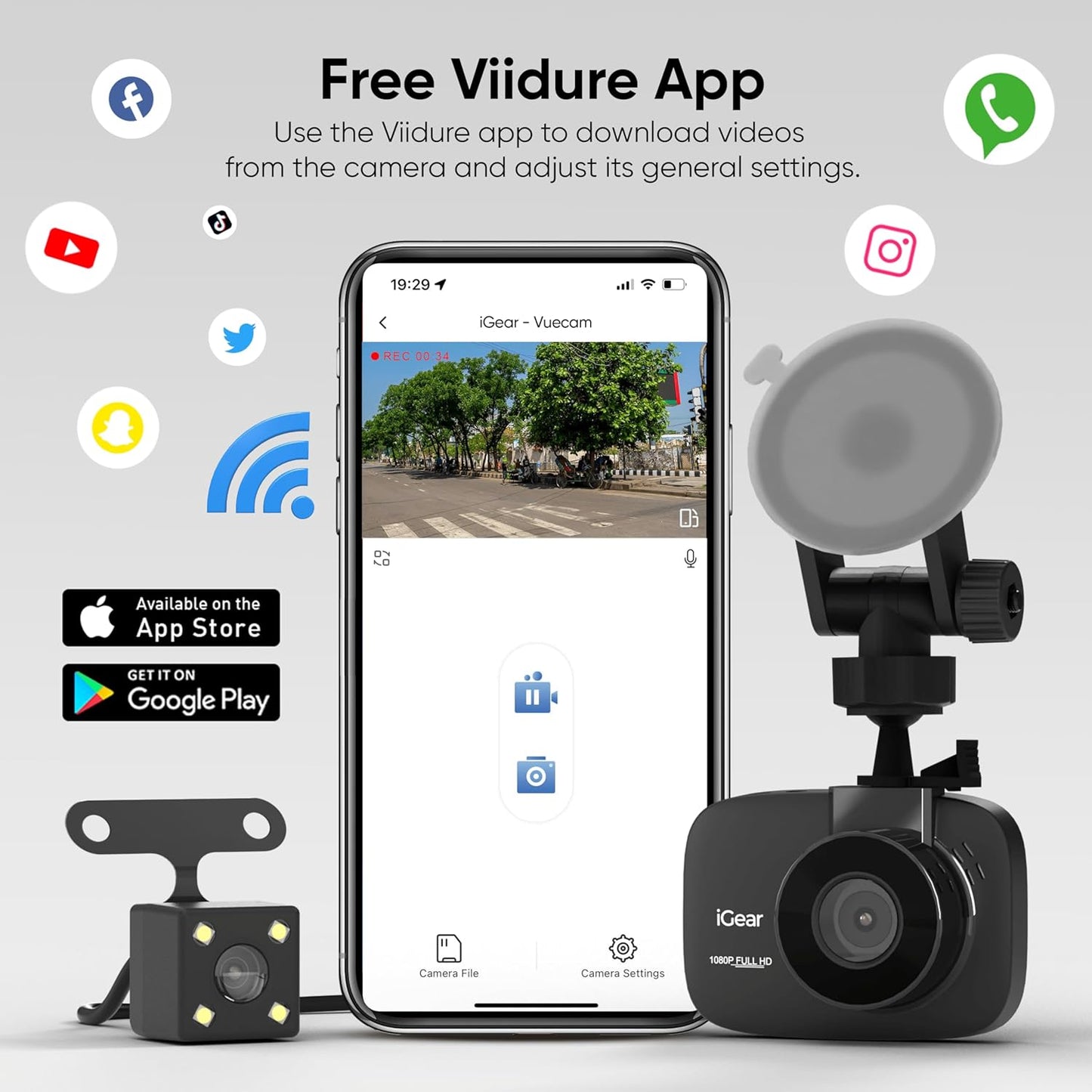iGear VueCam Full HD 1080P Car Dash Cam