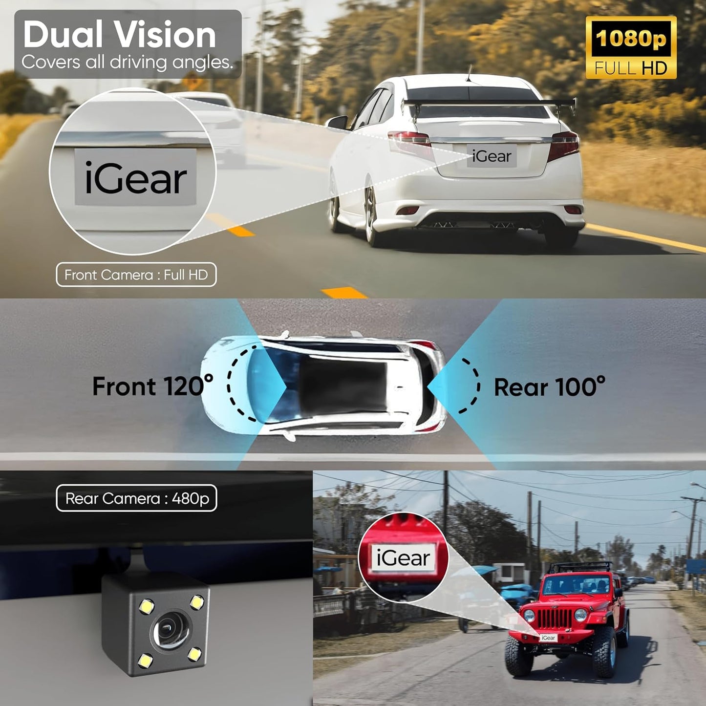 iGear VueCam Full HD 1080P Car Dash Cam