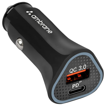 Ambrane 38W Fast Car Charger with Quick Charge 3.0