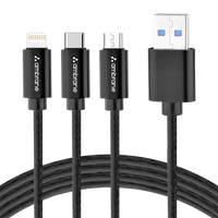 Ambrane Trinity-111 is a 3-in-1 charging cable - Nazakat Telecom