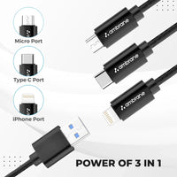 Ambrane Trinity-111 is a 3-in-1 charging cable - Nazakat Telecom