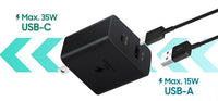 Samsung Original 35W Power Adapter Duo | Dual Port | Super Fast Charging | Tablets & Phones