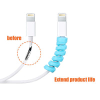 Spiral Charger Cable Protector Data Cable Saver Charging Cord Protective Cable Cover (4 Pieces)