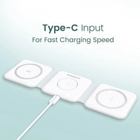Ambrane 3-in-1 Wireless Charger with 20W Boosted Speed - Nazakat Telecom