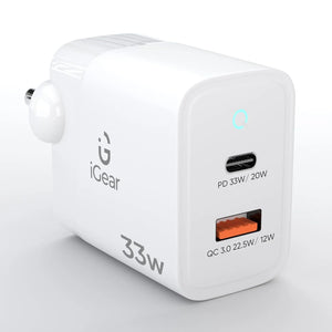 iGear Core 33 Fast Charger 33W — Dual Port USB Charger Best Price Pathankot