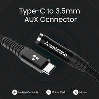 Ambrane Type C to 3.5 mm Audio Jack Connector - Nazakat Telecom