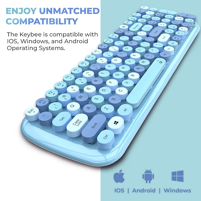 i Gear KeyBee Retro Typewriter Inspired 2.4GHz Wireless Keyboard