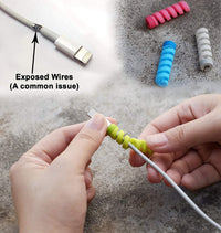 Spiral Charger Cable Protector Data Cable Saver Charging Cord Protective Cable Cover (4 Pieces)
