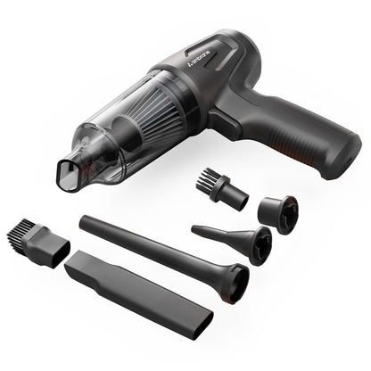 Ambrane 12kPA Powerful Suction 80W Wireless Hand Vacuum & Air Blower 2-in-1 Wireless Vacuum Cleaner, BLDC Motor HEPA Filter, Compact & Lightweight for Car, Home use, & Pet Hair (Mini Vac 02, Black)
