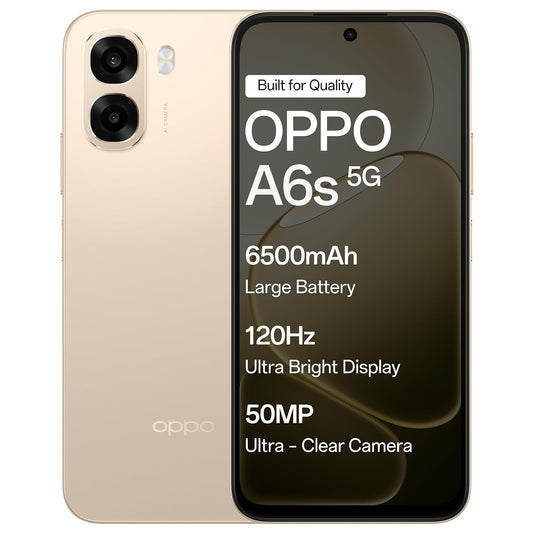 OPPO A6s 5G – 4GB RAM, 128GB Storage | Aurora Gold | 6500mAh Battery