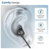 Ambrane Type-C Wired Earphones (Beats T03)