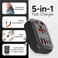 Ambrane 5-in-1 MultiPort Adapter