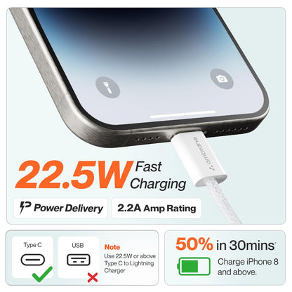 Ambrane Type-C to Lightning Cable (ABTL-Q12)