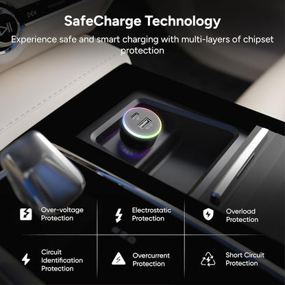 Ambrane 85W Car Charger, Mobile & Laptop Charging