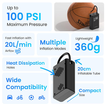 Ambrane Wired Tyre Inflator