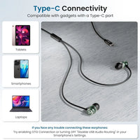 Ambrane Type-C Wired Earphones (Beats T03)