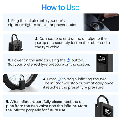 Ambrane Wired Tyre Inflator