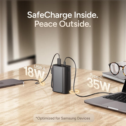 Ambrane 20000mAh 35W Fast Charging(PowerMini 20, Black)