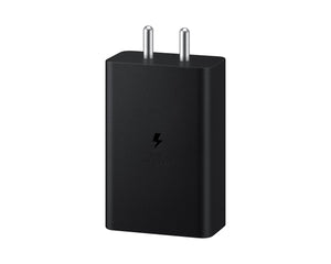 Samsung Original 65W Travel Adaptor (Without Cable) | Super Fast Charging | Earbuds to Tablets | Black